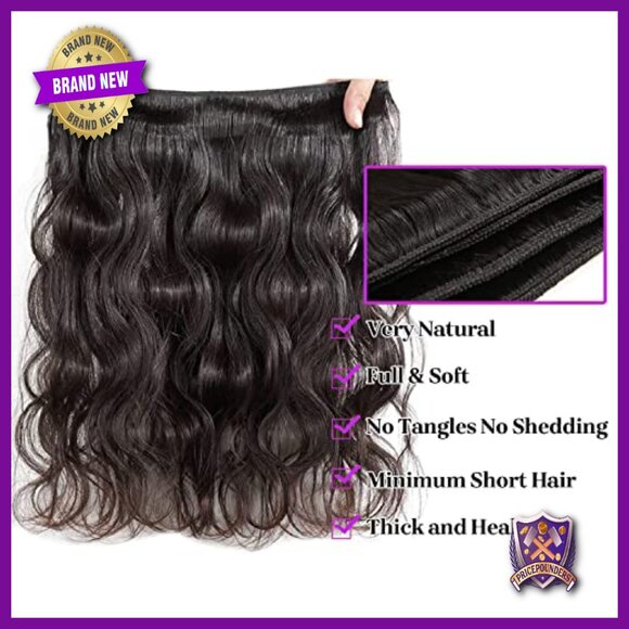 3 Bundles Brazilian Body Wave Human Hair Extensions 16 18 20 Inch main image 4
